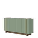 Ver imagem 2 de Buffet 04 Portas Detalhe Metálico Copacabana Hortelã/amêndoa/ouro - Colibri