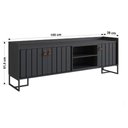 Ver imagem 2 de Rack para Tv Trendy 180cm Preto Metta Mobili