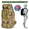 Mochila Lorben Camuflada Militar Trilha Camping Trekking Aventura 80 Litros - 4