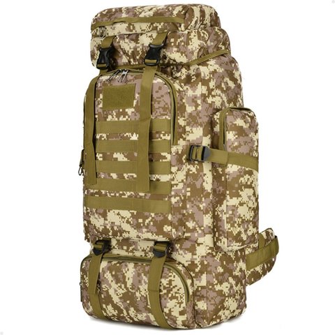 Mochila Lorben Camuflada Militar Trilha Camping Trekking Aventura 80 Litros