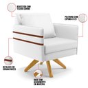 Ver imagem 6 de Kit 01 Namoradeira 02 Lugares e 02 Poltronas Mari Corino Branco Base de Madeira MA30 - D’Rossi DRoss