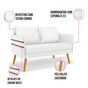 Ver imagem 5 de Kit 01 Namoradeira 02 Lugares e 02 Poltronas Mari Corino Branco Base de Madeira MA30 - D’Rossi DRoss