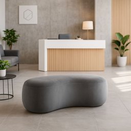 Puff Redondo Orgânico Moderno Feijão Sala Quarto Recpção Luxo 100cm - 1