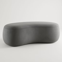 Puff Redondo Orgânico Moderno Feijão Sala Quarto Recpção Luxo 100cm - 2