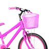 Bicicleta Infantil Feminina Aro 20 Alumínio Colorido + Kit Passeio e Cadeirinha Flexbikes Pink - 9