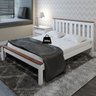 Cama Casal Madeira Maciça Branco C/ Moldura Honey Woodstore - 3
