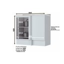 Ver imagem 4 de Gabinete de Cozinha Modulado Balcão Canto Reto Americana 1pta C/ Tampo Branco - Henn