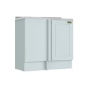 Ver imagem 1 de Gabinete de Cozinha Modulado Balcão Canto Reto Americana 1pta C/ Tampo Branco - Henn
