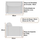 Ver imagem 2 de Conjunto Sofá 3 Lugares e Poltrona Aaron Linho Bege - Sallar Home