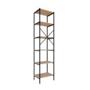 Ver imagem 6 de Estante C/06 Prateleiras 186x45x33cm Tub Tueh1846 Lâmina Mel - Est.preta Lâmina Mel / Est.preta