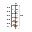 Ver imagem 7 de Estante C/06 Prateleiras 186x45x33cm Tub Tueh1846 Lâmina Mel - Est.preta Lâmina Mel / Est.preta
