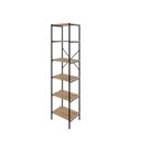 Ver imagem 1 de Estante C/06 Prateleiras 186x45x33cm Tub Tueh1846 Lâmina Mel - Est.preta Lâmina Mel / Est.preta