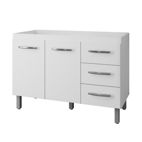 Balcão para Pia Bianca 120 Cm Branco Moblis