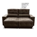 Ver imagem 4 de Sofá Retrátil/Reclinável Belga 1,80m Suede Velut com Molas no Assento