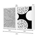 Ver imagem 4 de Kit 2 Quadros com Moldura Geométrico Formas Decoração Sala