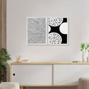 Ver imagem 2 de Kit 2 Quadros com Moldura Geométrico Formas Decoração Sala