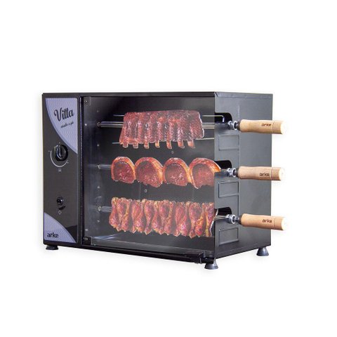 Churrasqueira Assador a Gás Gn Rotativa Elétrica 55 Cm Aço Carbono Infravermelho Vitta3 110v -