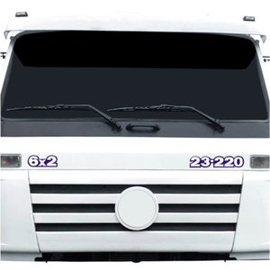 Kit Adesivos Vw 23-220 6x2 Cummins Resinados Etiquetas R878 Teu Adesivo Preto