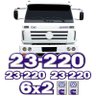 Kit Adesivos Vw 23-220 6x2 Cummins Resinados Etiquetas R878 Teu Adesivo Preto - 3