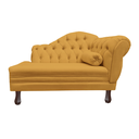 Ver imagem 1 de Recamier Sofá Esquerdo Larissa 120cm Sala Veludo Mostarda - Incasa Decor