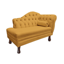 Ver imagem 3 de Recamier Sofá Esquerdo Larissa 120cm Sala Veludo Mostarda - Incasa Decor