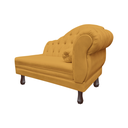 Ver imagem 4 de Recamier Sofá Esquerdo Larissa 120cm Sala Veludo Mostarda - Incasa Decor