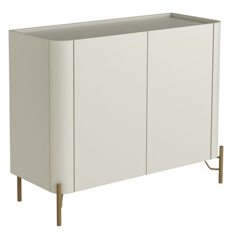 Buffet para Sala de Jantar 2 Portas 1 Gaveta Pés Industrial Dourado Naim I03 Luna - Lyam