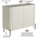 Ver imagem 2 de Buffet para Sala de Jantar 2 Portas 1 Gaveta Pés Industrial Dourado Naim I03 Luna - Lyam