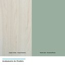 Ver imagem 6 de Armário de Cozinha Compacta 6 Peças sem Tampo de 120cm Legno Crema com Verde Luci Luciane Móveis