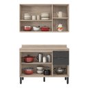 Ver imagem 3 de Cozinha Modulada Firenze Fi0010 Avena Grafito - Demóbile