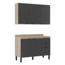 Ver imagem 2 de Cozinha Modulada Firenze Fi0010 Avena Grafito - Demóbile