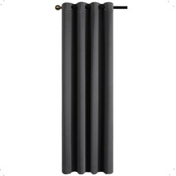 Cortina Blackout 1,40 X 2,20 Folha Unica Ilhos para Provador Corta Luz Cor Preto - 1
