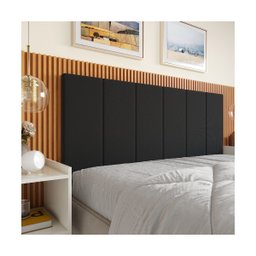 Cabeceira Cama de Casal 1,40 Lisa - Gt Magazine:preto - 3