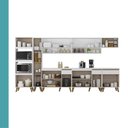 Ver imagem 3 de Cozinha Atlanta Club 18 Portas 3 Gavetas MDF-MDP 360,5cm Móveis Carraro