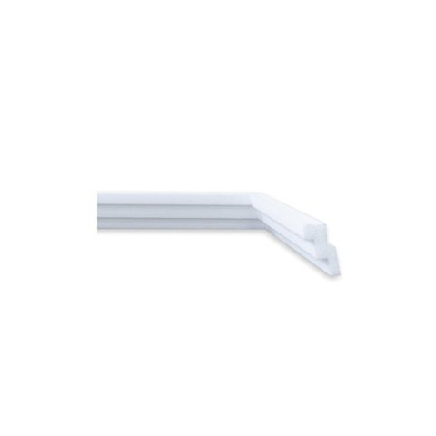 Rodateto de Poliestireno K1 3CMX20MM Liso 2,0 Metro Linear Branco Graddus