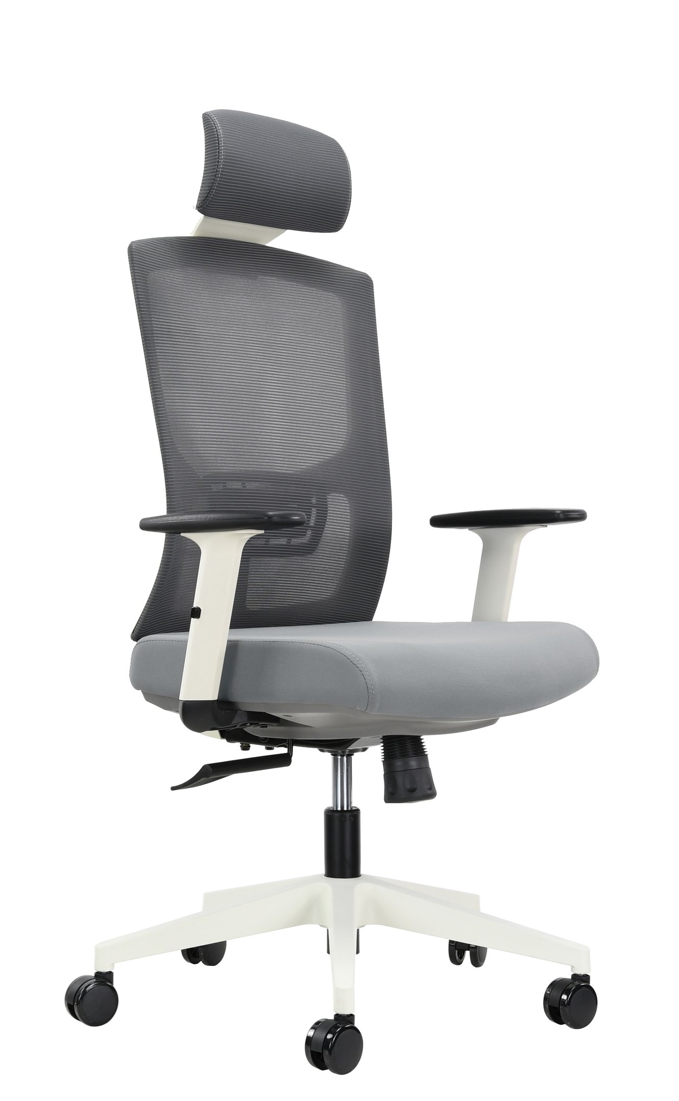 Cadeira Office Unique Plus 11un: Branca e Cinza