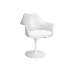 Cadeira Design Saarinen Pelegrin Pel-1866H Giratória Branca em Abs com Apoio de Braço - 2 Cadeira Design Saarinen Pelegrin Pel-1866H Giratória Branca em Abs com Apoio de Braço - 2