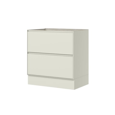 Balcão 02 Gavetas 80cm Fineze C660 Areia Hp - Henn