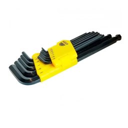 Jogo de Chave Hexagonal Longa C- 12 Pçs M. 1-16 a 3-8 Pol - Htom - 3