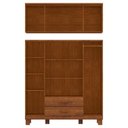 Ver imagem 3 de Guarda Roupa 8 Portas 2 Gavetas com Espelhos Cobre Imbuia - Fn