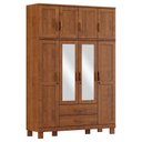 Ver imagem 1 de Guarda Roupa 8 Portas 2 Gavetas com Espelhos Cobre Imbuia - Fn