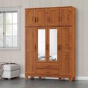 Ver imagem 2 de Guarda Roupa 8 Portas 2 Gavetas com Espelhos Cobre Imbuia - Fn