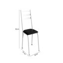 Ver imagem 3 de Kit 2 Cadeiras para Sala de Jantar Milla Branco/Preto