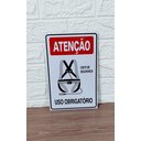 Ver imagem 3 de Placa de Sinalização Obrigatorio Cinto de Segurança 20x30 Cm