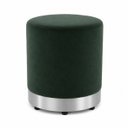 Ver imagem 1 de Puff com Rodapé Prata Verde Veludo - Let Móveis