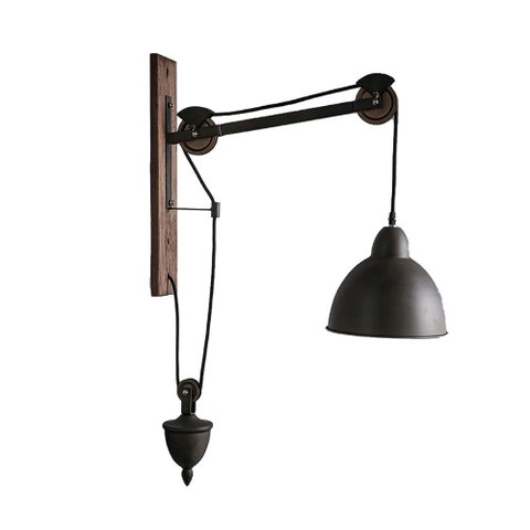 Arandela Retro Industrial Regulável Preto 1e27 Ds8163 Delis