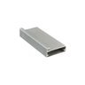 Perfil Encaixe Vidro 4mm PGM030 Anodizado - Barra 6 Metros - 1