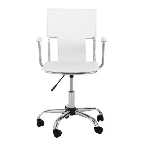 Cadeira Diretor Executiva em Couro PVC Branca Pelegrin Pel-6011 - 4