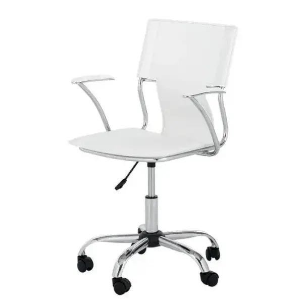 Cadeira Diretor Executiva em Couro PVC Branca Pelegrin Pel-6011 - 2