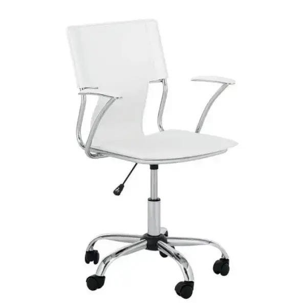 Cadeira Diretor Executiva em Couro PVC Branca Pelegrin Pel-6011 - 1